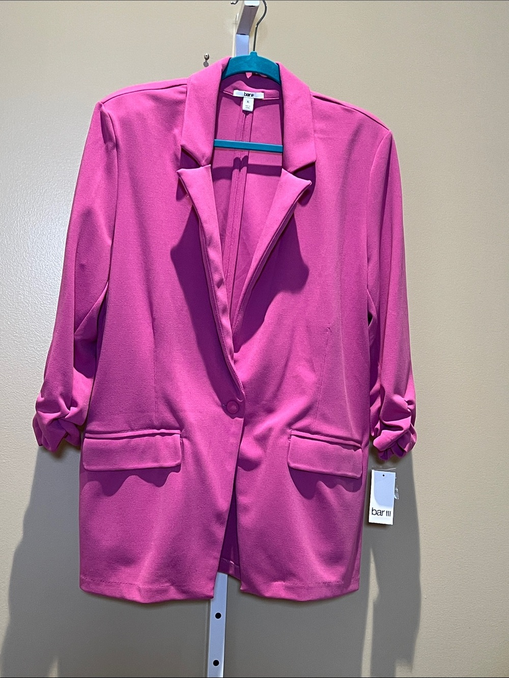 Bar III Fuchsia Open-Front Blazer